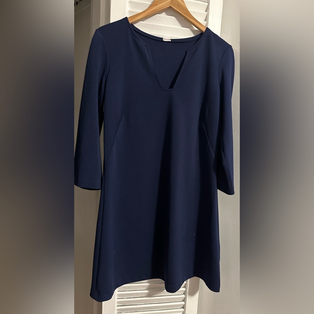 NWT Amanda Uprichard Elegant Navy Dress - Amazing Unique Neckline Size Small